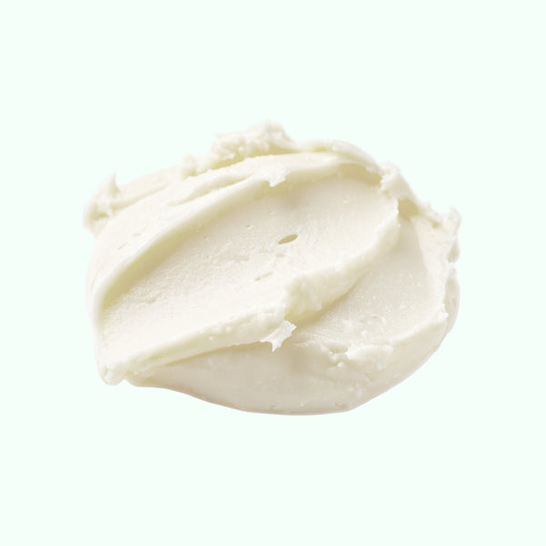 White Cream swish on light green background