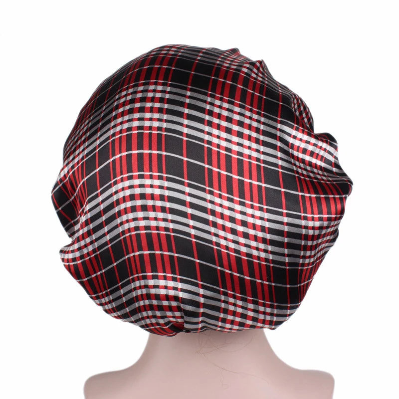 Satin sleep bonnet, Wide Elastic Band