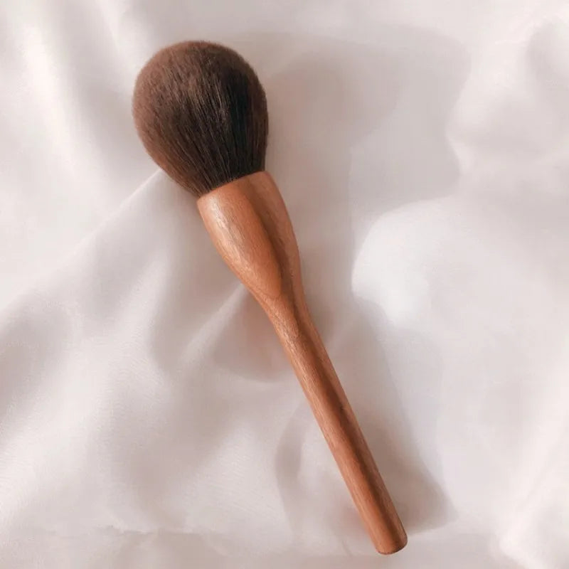 Professional Wool Fiber, Black Walnut Handle Makeup Brush Set - Natural Moxy | Quality Hair Care & Skin Care Products For Diverse Beauty Needs