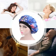 Satin sleep bonnet, Wide Elastic Band - Natural Moxy | Quality Hair Care & Skin Care Products For Diverse Beauty Needs