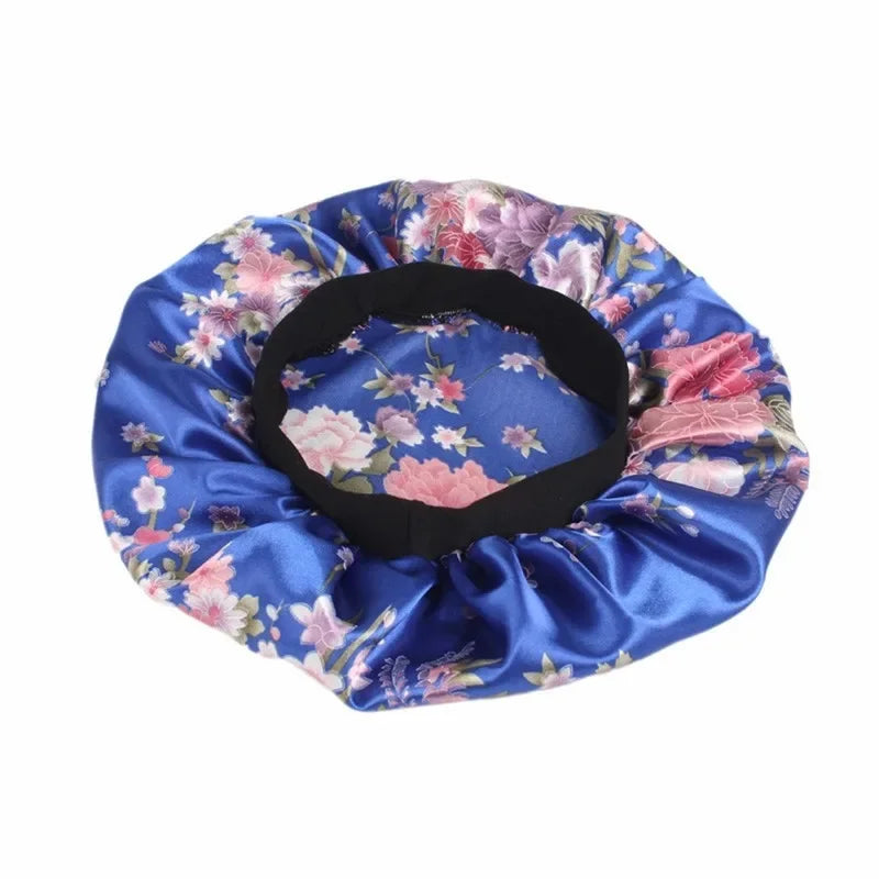 Satin sleep bonnet, Wide Elastic Band